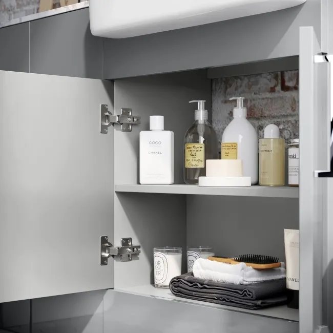 Harper Stone Grey Combination Vanity Basin with Marble Top & Boston Toilet 1500mm