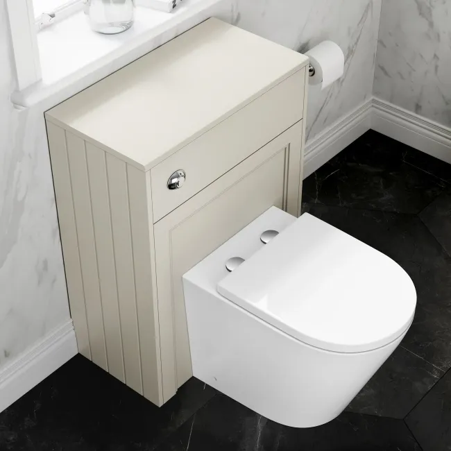 Traditional Chalk White Back To Wall Unit and Boston Toilet