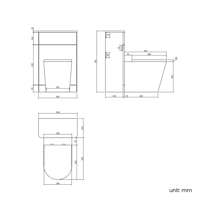 Corsica Curved Midnight Green Slimline Back To Wall Unit and Boston Toilet