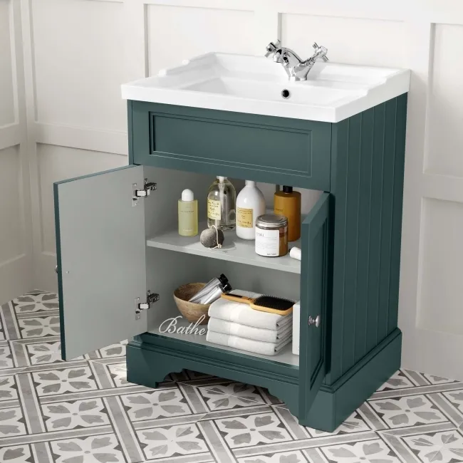 Lucia Midnight Green Basin Vanity 630mm