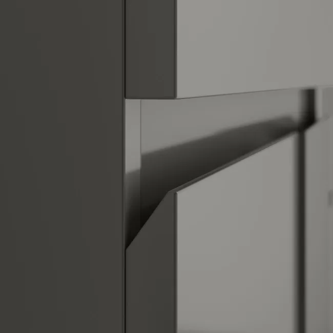 Foster Tungsten Grey Combination Vanity Basin and Boston Toilet 1200mm - Left Handed