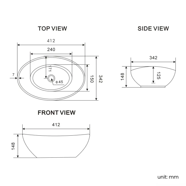 Bermuda Midnight Green Vanity with Marble Top & Oval Counter Top Basin 800mm - Brushed Brass Accents