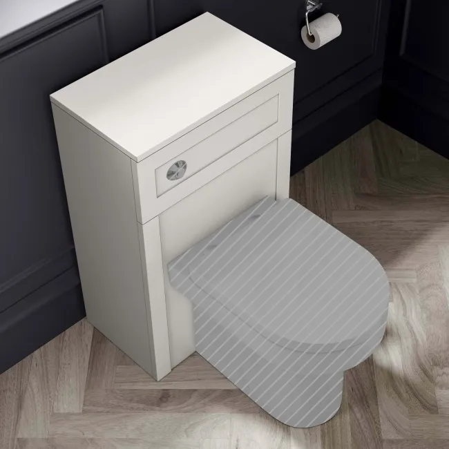 Capri Cotton White Basin Vanity and Back To Wall Unit 1150mm (Excludes Toilet) - Chrome Handles