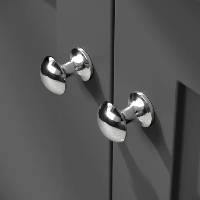 Capri Slate Grey Combination Vanity Basin and Denver Toilet 1150mm - Chrome Handles