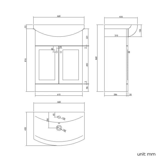 Capri Slate Grey Combination Vanity Basin and Houston Toilet 1150mm - Chrome Handles