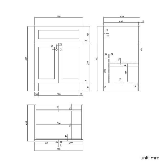Milos Slate Grey Combination Vanity Basin and Houston Toilet 1100mm - Chrome Handles