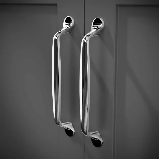 Milos Slate Grey Vanity with Troy Basin 800mm - Traditional Handles