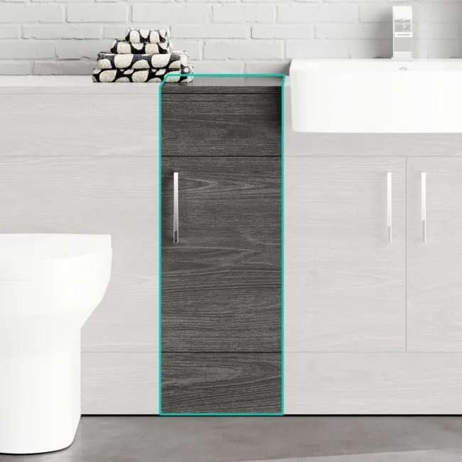 Harper Charcoal Elm Side Cabinet Unit 300mm