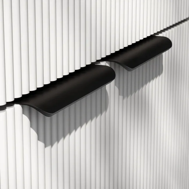 Sicily Fluted Coastal White Combination Vanity Basin and Miami Toilet 1500mm - Black Accents