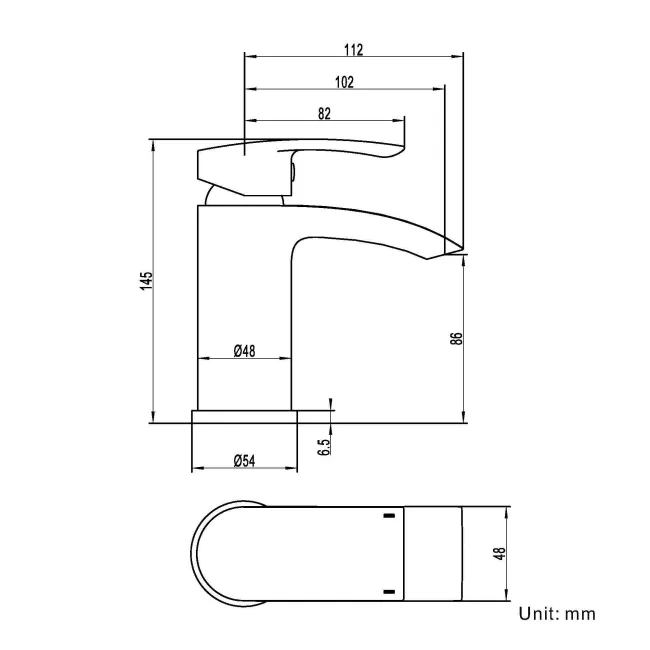 Severn Matt Black Basin & Shower Bath Mixer Tap Set