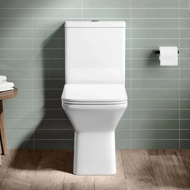Dallas Rimless Close Coupled Toilet With Slim Soft Close Seat