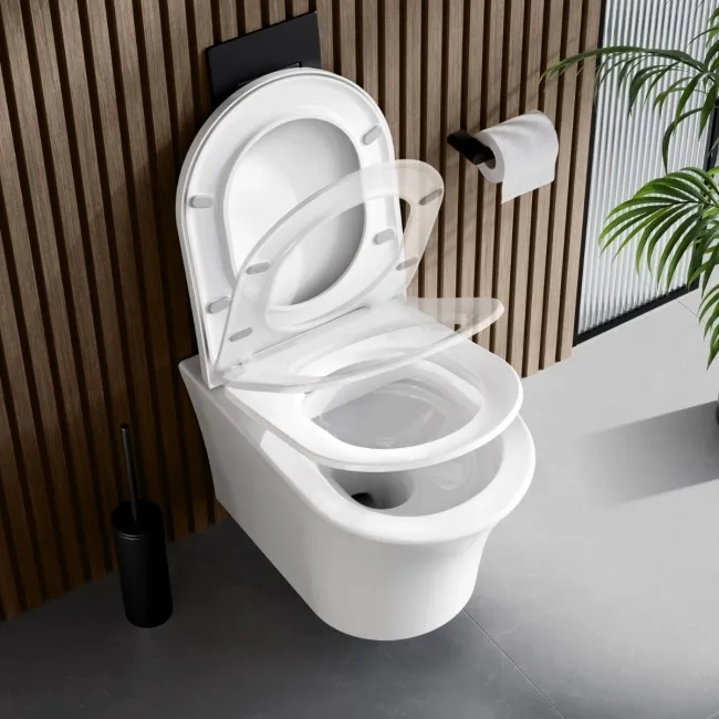 Tucson Rimless Wall Hung Toilet With Premium Soft Close Seat