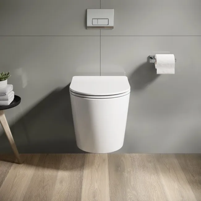 Utah Rimless Wall Hung Toilet With Premium Soft Close Slim Seat