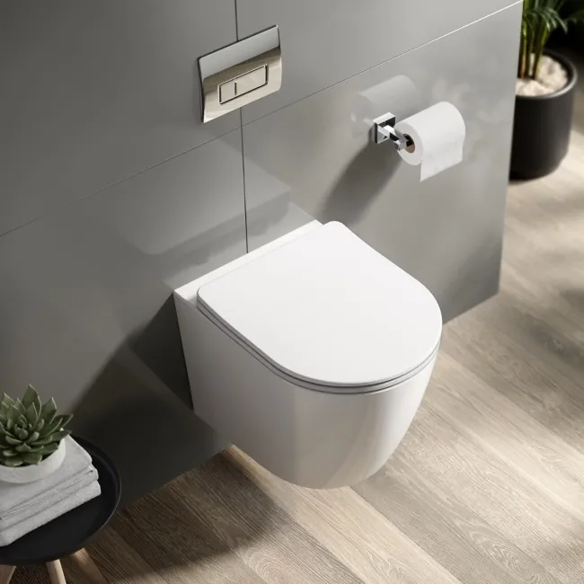 Utah Rimless Wall Hung Toilet With Premium Soft Close Slim Seat