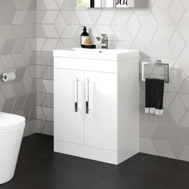 Avon Gloss White Basin Vanity 600mm