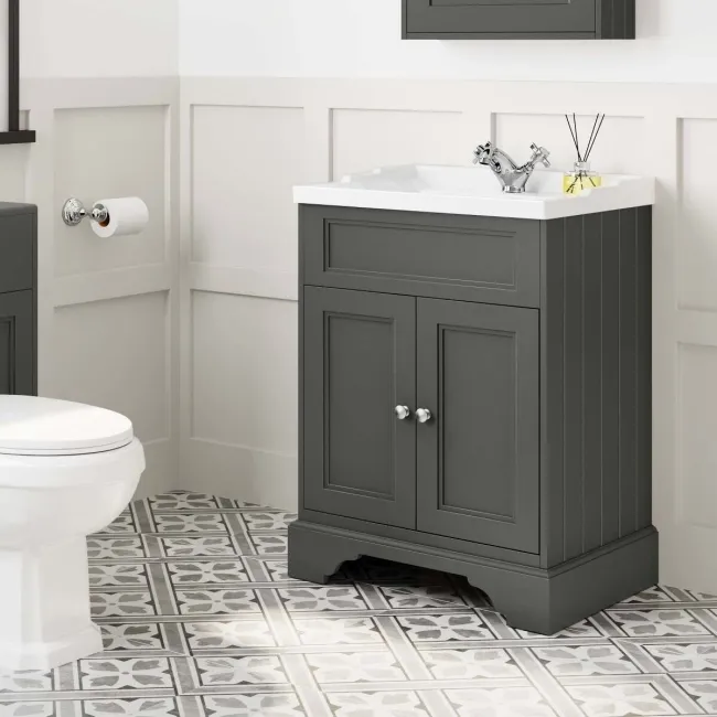 Lucia Graphite Grey Basin Vanity 630mm