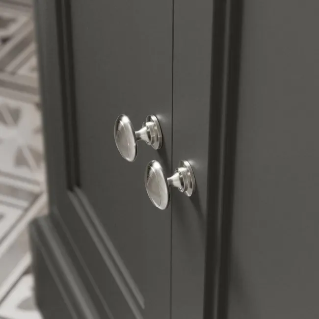 Lucia Graphite Grey Cabinet with Oak Effect Top 640mm - Excludes Counter Top Basin