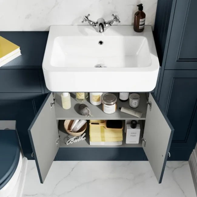 Monaco Inky Blue Basin Vanity 600mm