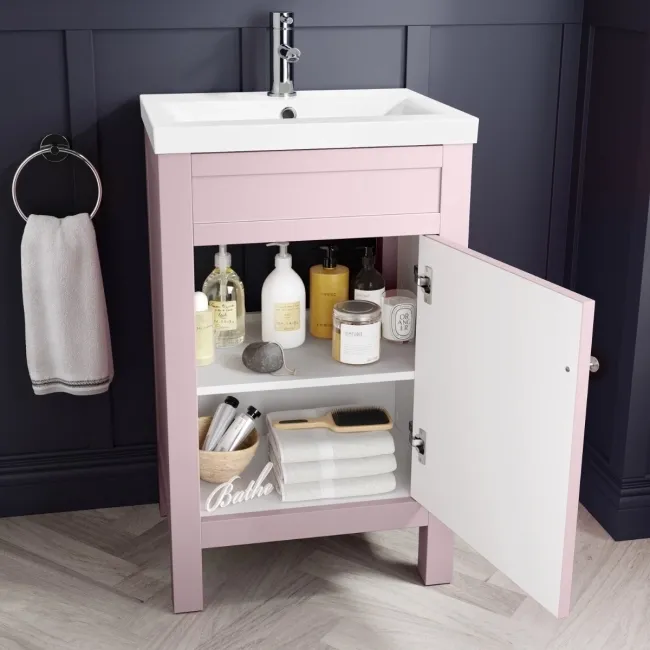 Bermuda Cashmere Pink Basin Vanity 500mm