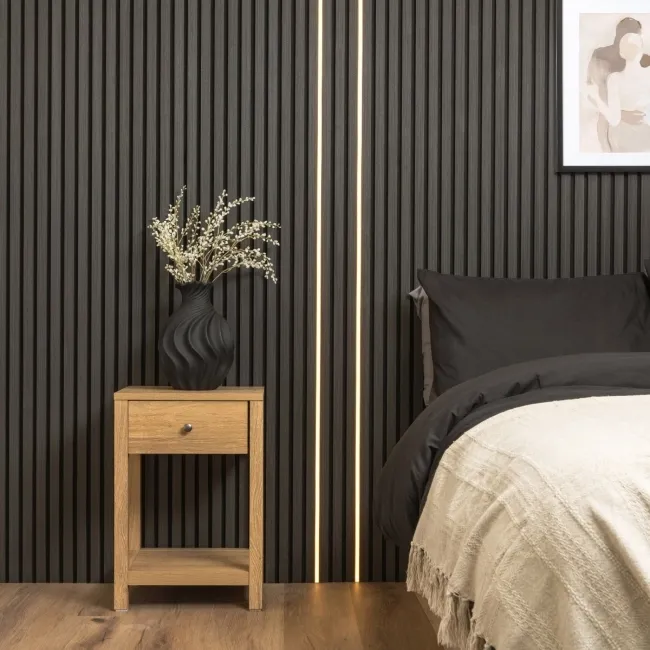 Trepanel Bright® Wall Panel WiFi LED Strip Lights Black Casing - 2.4m 2 Pack