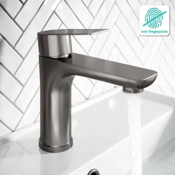Glen Gunmetal Grey Basin Mixer Tap