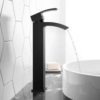 Brora Matt Black High Rise Basin Mixer Tap