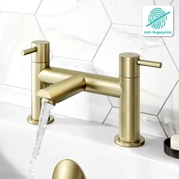 Wye Brushed Brass Bath Filler