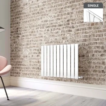 Faro White Single Flat Panel Horizontal Radiator 600x770mm