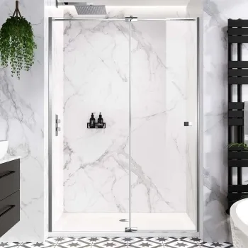 Vienna Easy Clean 8mm Hinged Shower Door 1400mm