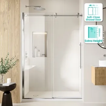 Prague 8mm Soft-Closing Sliding Shower Door 1400mm