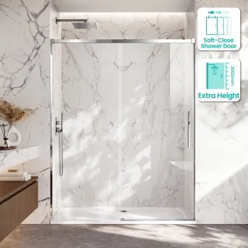 Lisbon 8mm Soft-Closing Sliding Shower Door 1500mm