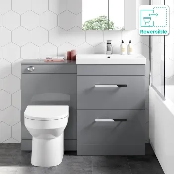 Avon Stone Grey Combination Basin Drawer and Miami Toilet 1100mm