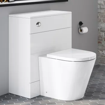 Harper Gloss White Back To Wall Unit and Boston Toilet