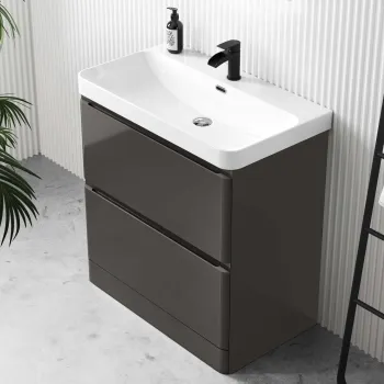 Corsica Tungsten Grey Basin Drawer Vanity 800mm