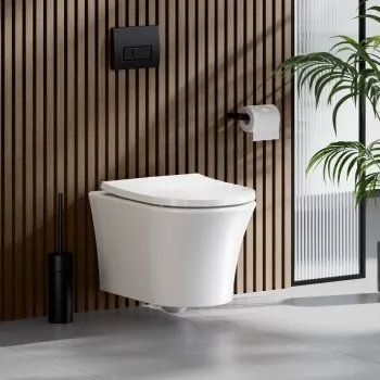 Tucson Rimless Wall Hung Toilet With Premium Soft Close Seat