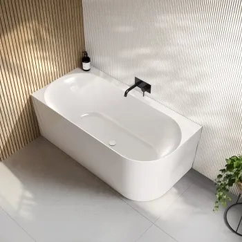 Merton 1500mm Curved Corner Bath - Left Handed