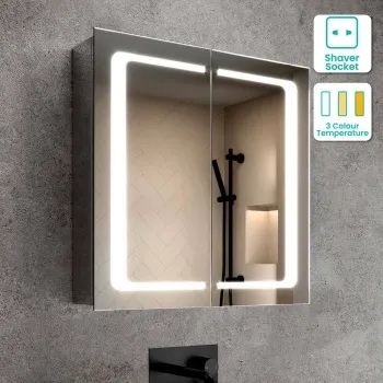 Arabella Illuminated LED Mirror Cabinet 600x600mm