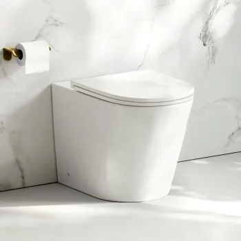 Loma Rimless Back To Wall Toilet With Premium Soft Close Slim Seat