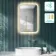 Mila Brushed Brass Backlit Illuminated LED Mirror With BLUETOOTH Speaker 600x400mm