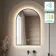 Maya Black Framed Arched Backlit Illuminated LED Mirror With BLUETOOTH Speaker 750x500mm