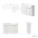 Sicily Fluted Coastal White Basin Vanity and Back To Wall Toilet Unit 1200mm (Excludes Toilet) - Chrome Handles - Right Handed