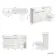 Sicily Fluted Coastal White Combination Vanity Basin and Miami Toilet 1500mm - Chrome Handles