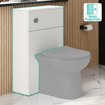 Sicily Fluted Coastal White 500 Toilet Unit