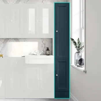 Monaco Inky Blue Floor Standing Tall Cabinet Unit 1900x300mm