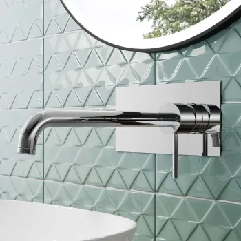 Trent Chrome Wall Mounted Basin Mixer Tap