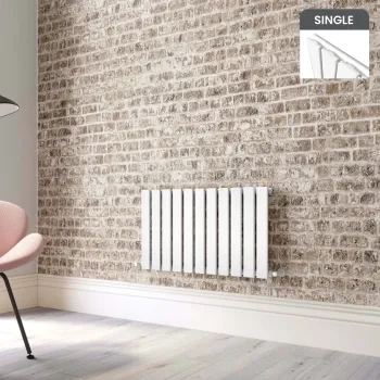 Faro White Single Flat Panel Horizontal Radiator 450x770mm