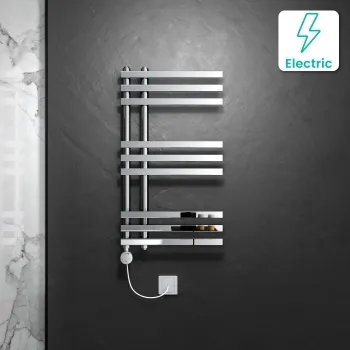 Madrid Electric Chrome Designer Heated Towel Rail 800x450mm