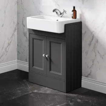 Monaco Graphite Grey Basin Vanity 600mm