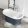 Mayfair 1500mm Inky Blue Freestanding Roll Top Slipper Bath
