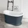Mayfair 1500mm Inky Blue Freestanding Roll Top Slipper Bath